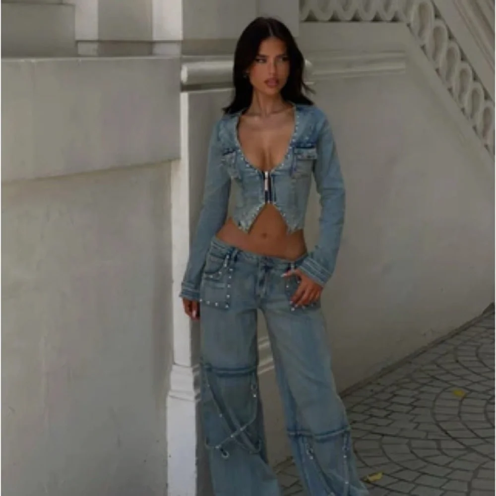 Outcast RANDI LONG SLEEVE TOP DENIM XXS - Picture 6 of 11